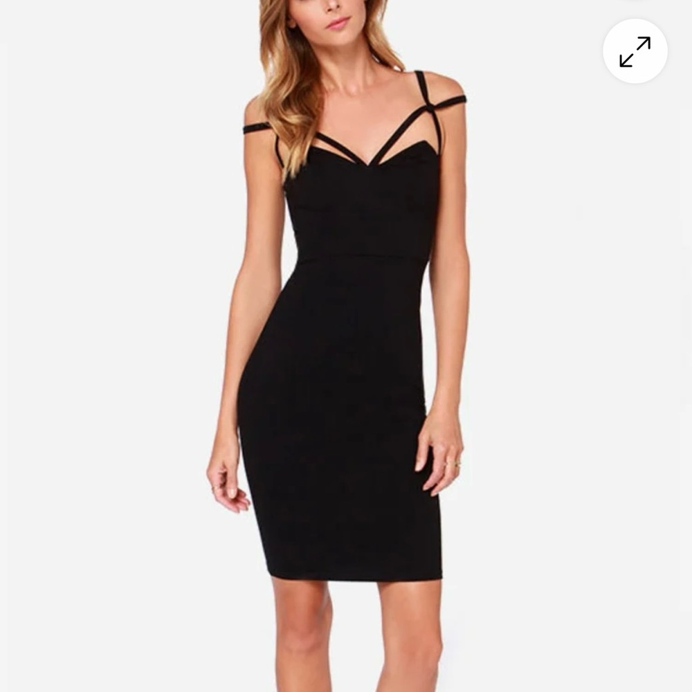 LULUS Exclusive Under A Spell Black Midi Dress